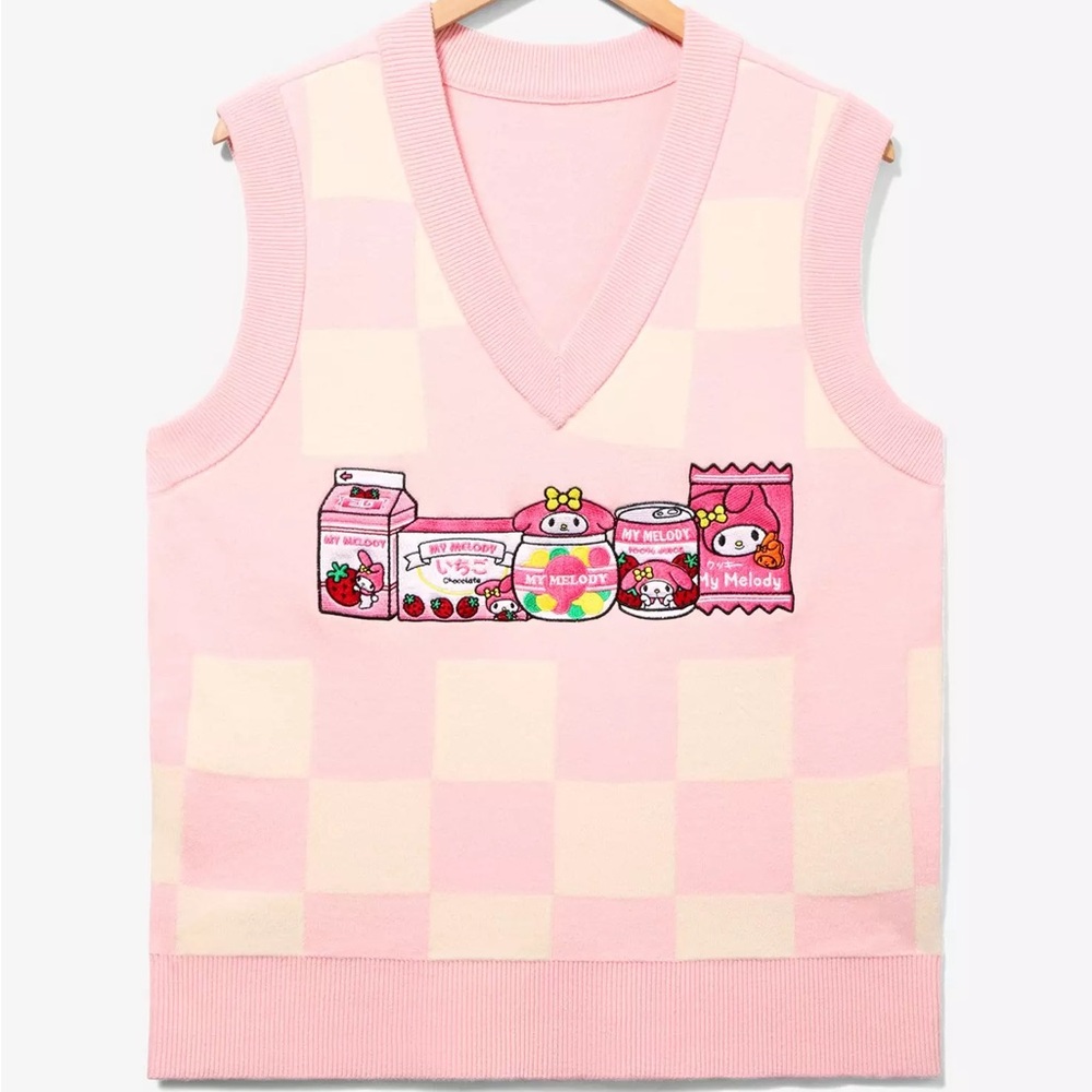 Sanrio My Melody Kawaii Mart Checker Vest — BoxLunch‎ Exclusive
